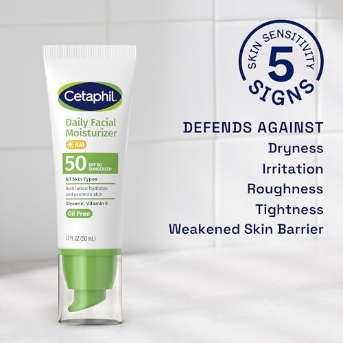 Daily Facial Moisturizer SPF 50, 1.7 Fl Oz (Pack of 2) A696