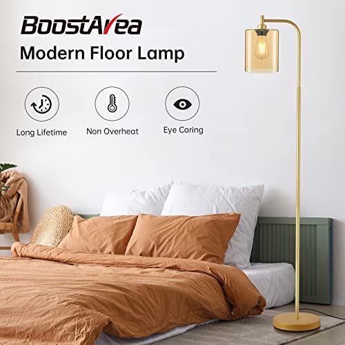 Industrial Floor Lamp with Mesh Glass Shade, LED Bulb Included, Foot Switch K167391