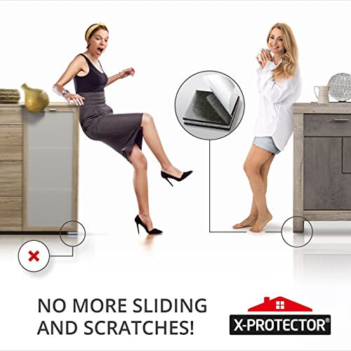 Non Slip Furniture Pads 6 Inch Self Adhesive Rubber Feet Floor Protectors V75118