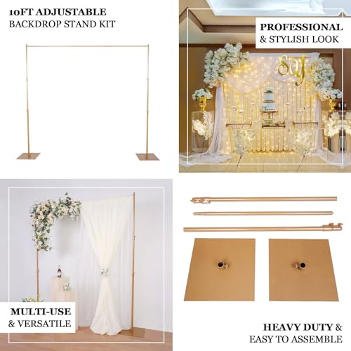 Heavy Duty Pipe and Drape Kit Backdrop Support with Metal Steel Base W796