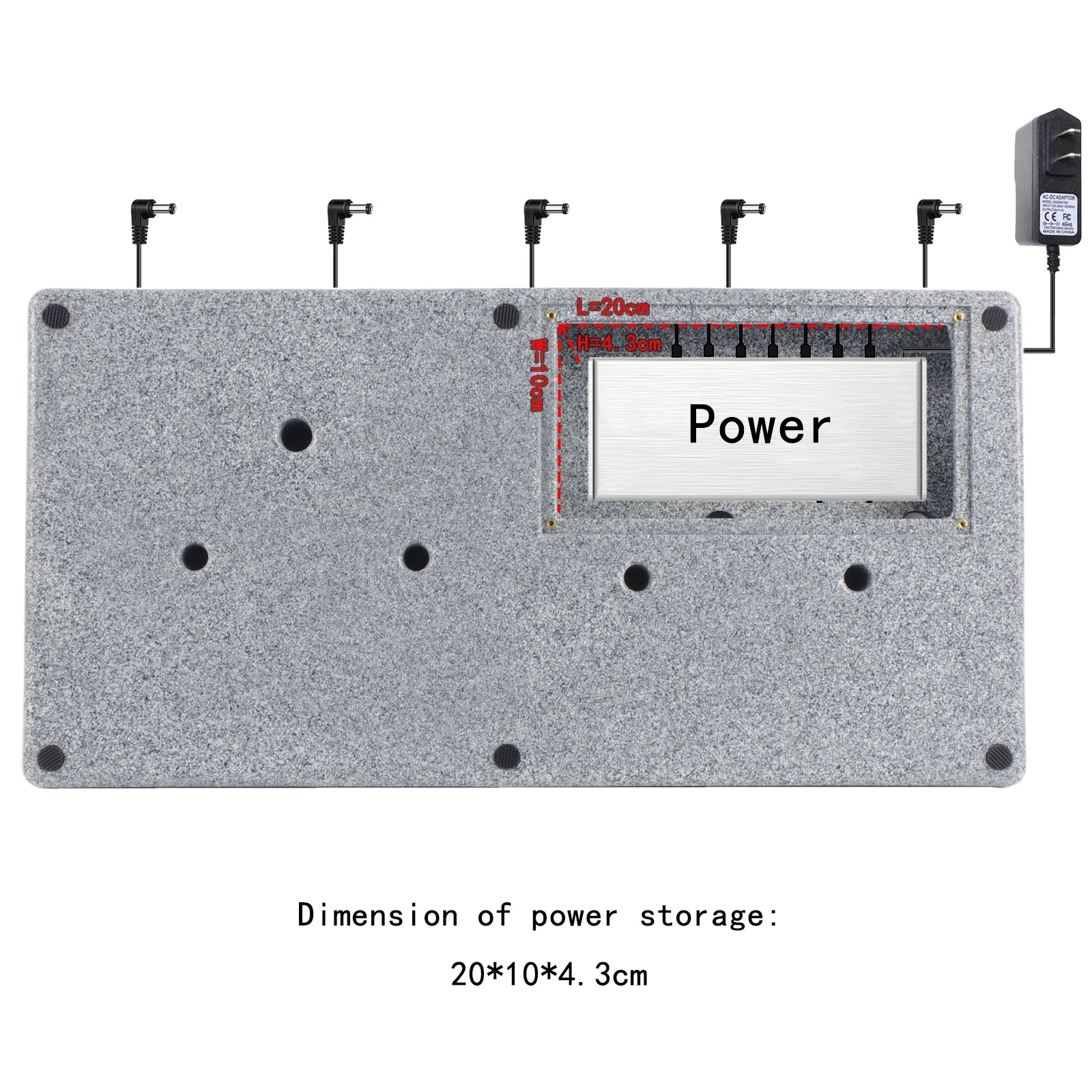 Sturdy Pedal Board for Most Effects Pedals, Easy to Install D663