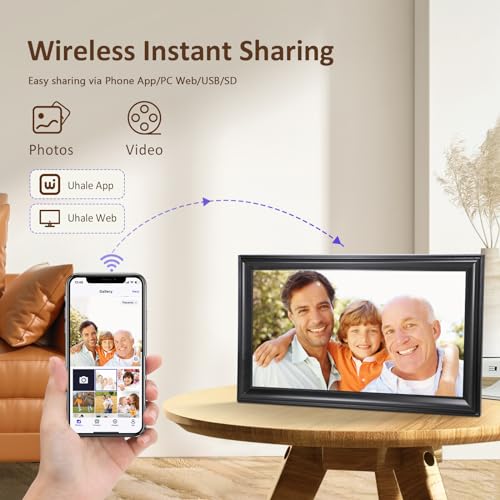 10.1 Inch WiFi Digital Picture Frame with IPS HD Display and 16GB Storage S343835