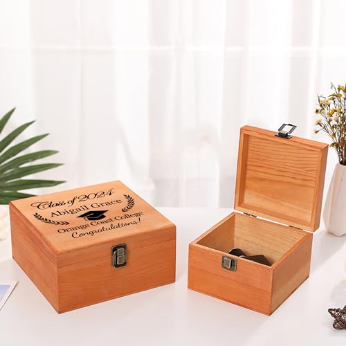 Personalized Graduation Wooden Box with Name and Grad Year I651331