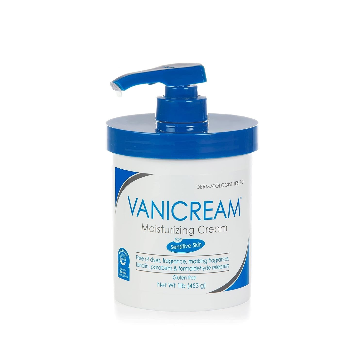 Vanicream Moisturizing Skin Cream with Pump Dispenser,Moisturizer for Those with Sensitive Skin,.16 fl oz