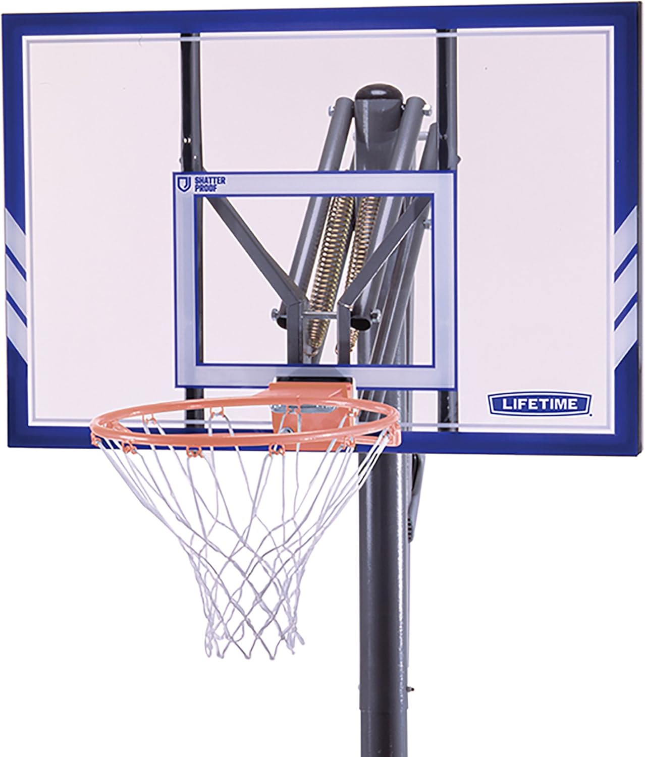 Portable Basketball System, 44 Inch Shatterproof Backboard G296
