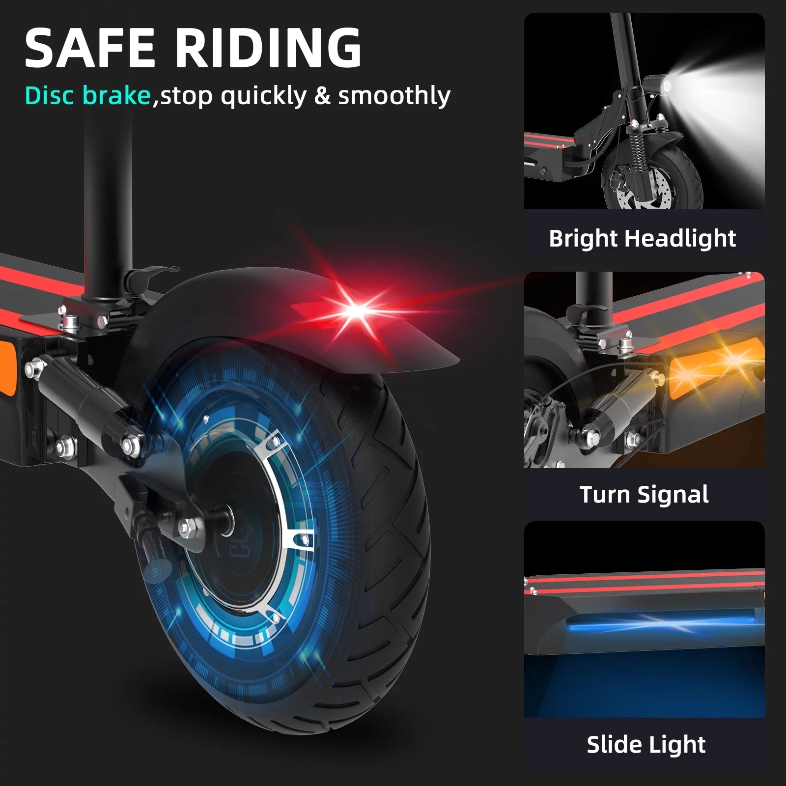 Electric Scooter with Seat, 2000W Dual Motor, 40 mph, Foldable for Adults K133125