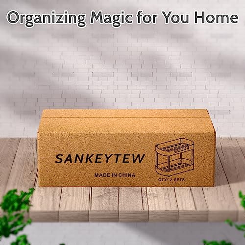 Under sink organizer and storage for kitchen or bathroom, black, 2 pack E75436