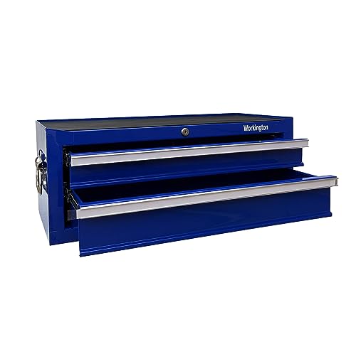 Industrial 2-Drawer Portable Metal Tool Chest, 26" Steel Storage Cabinet with Ball Bearing Slides U14884