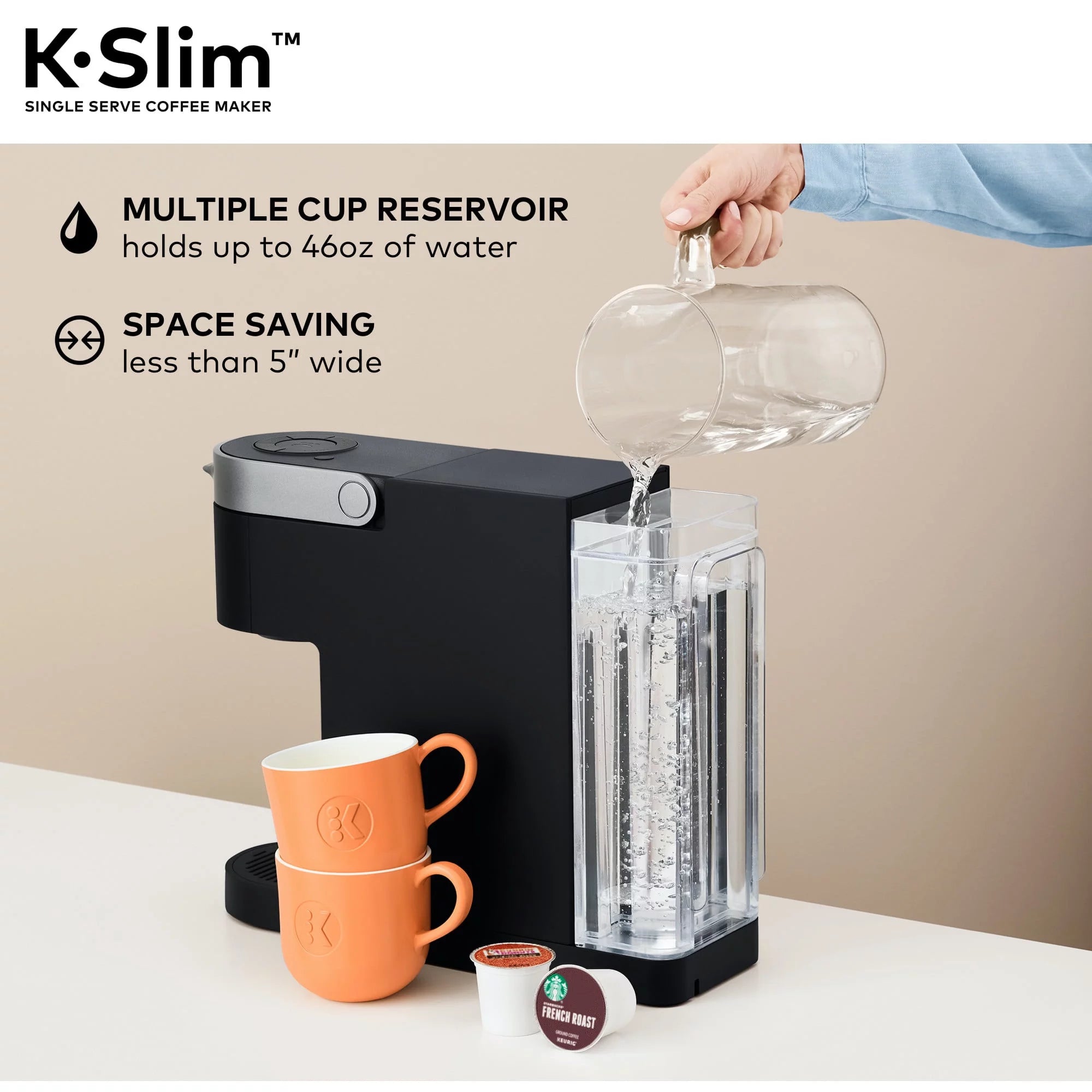Single Serve K-Cup Pod Coffee Maker, Black I6969