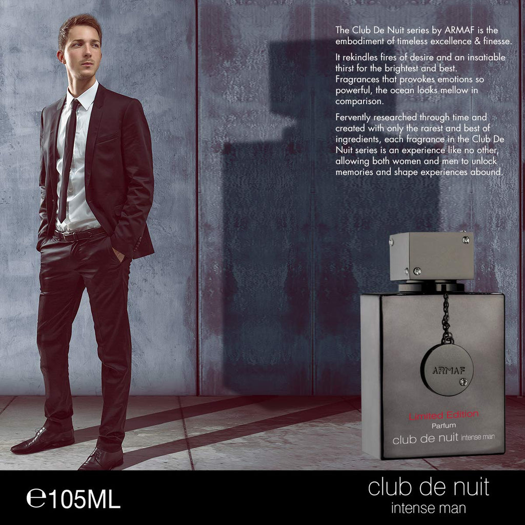 Club De Nuit Intense Men Pure Parfum, Woody Spicy, 3.6 Fl Oz Z64409