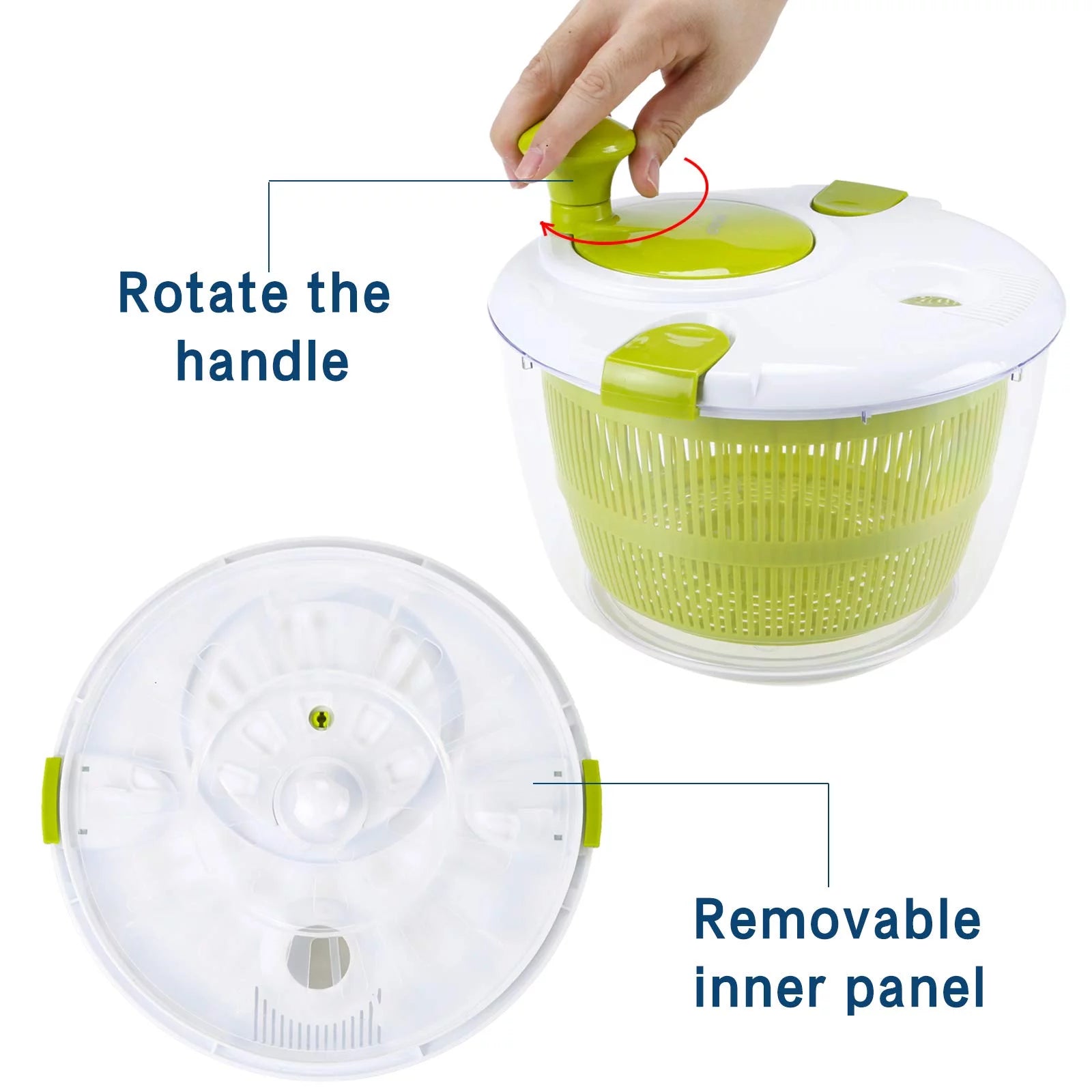 Salad Spinner 5L Fruit and Vegetable Washer Dryer P330830
