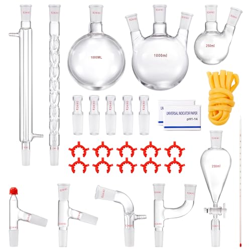 Laboratory Glassware Kit 29PCS 24/40, 250/1000ml E749