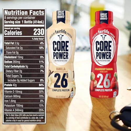 Protein Shakes for Workout Recovery, Chocolate, 14 Fl Oz (Pack of 12) with Key Chain Y4227