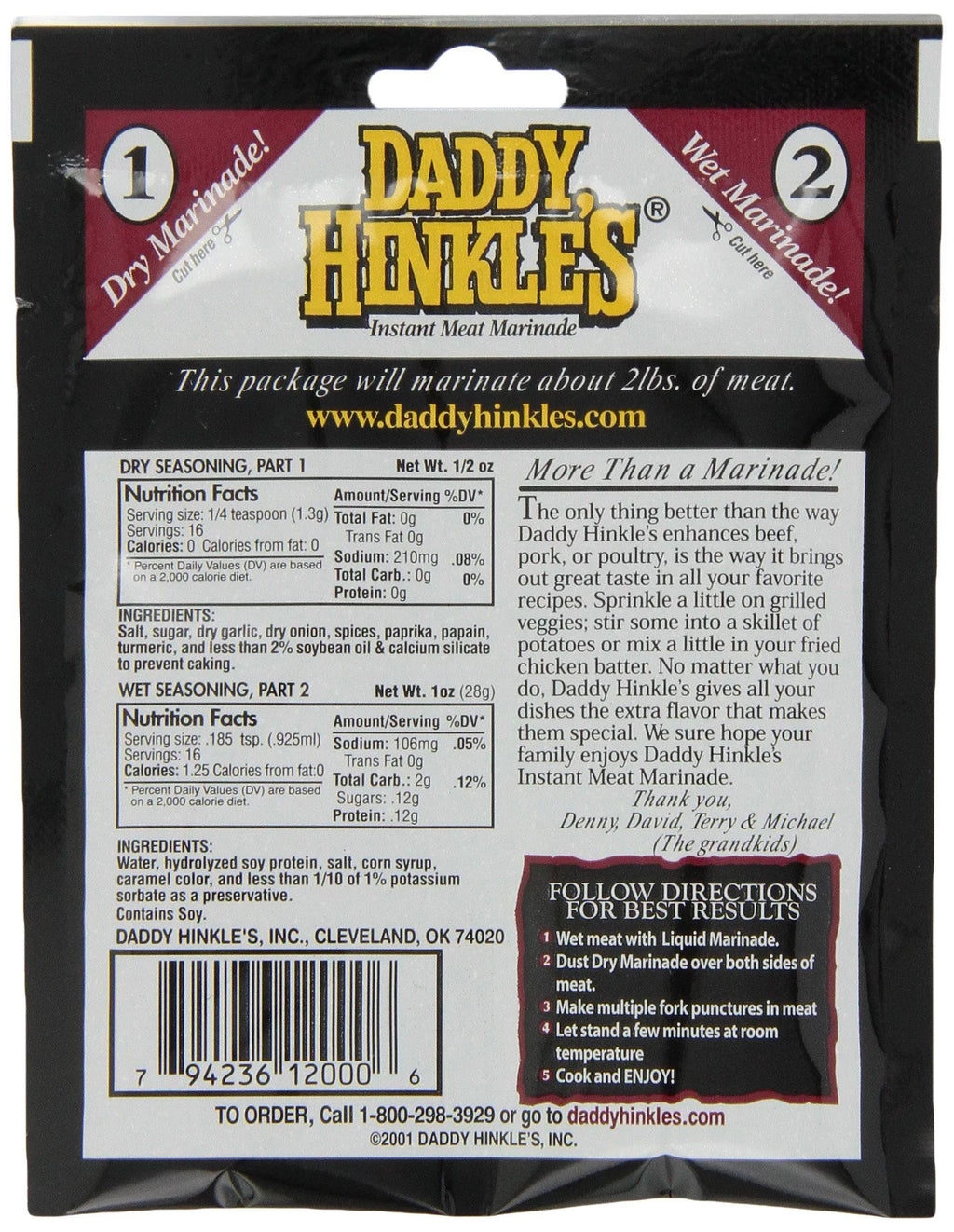 Instant Marinade Mix, 1.5 oz, Pack of 24 J534508