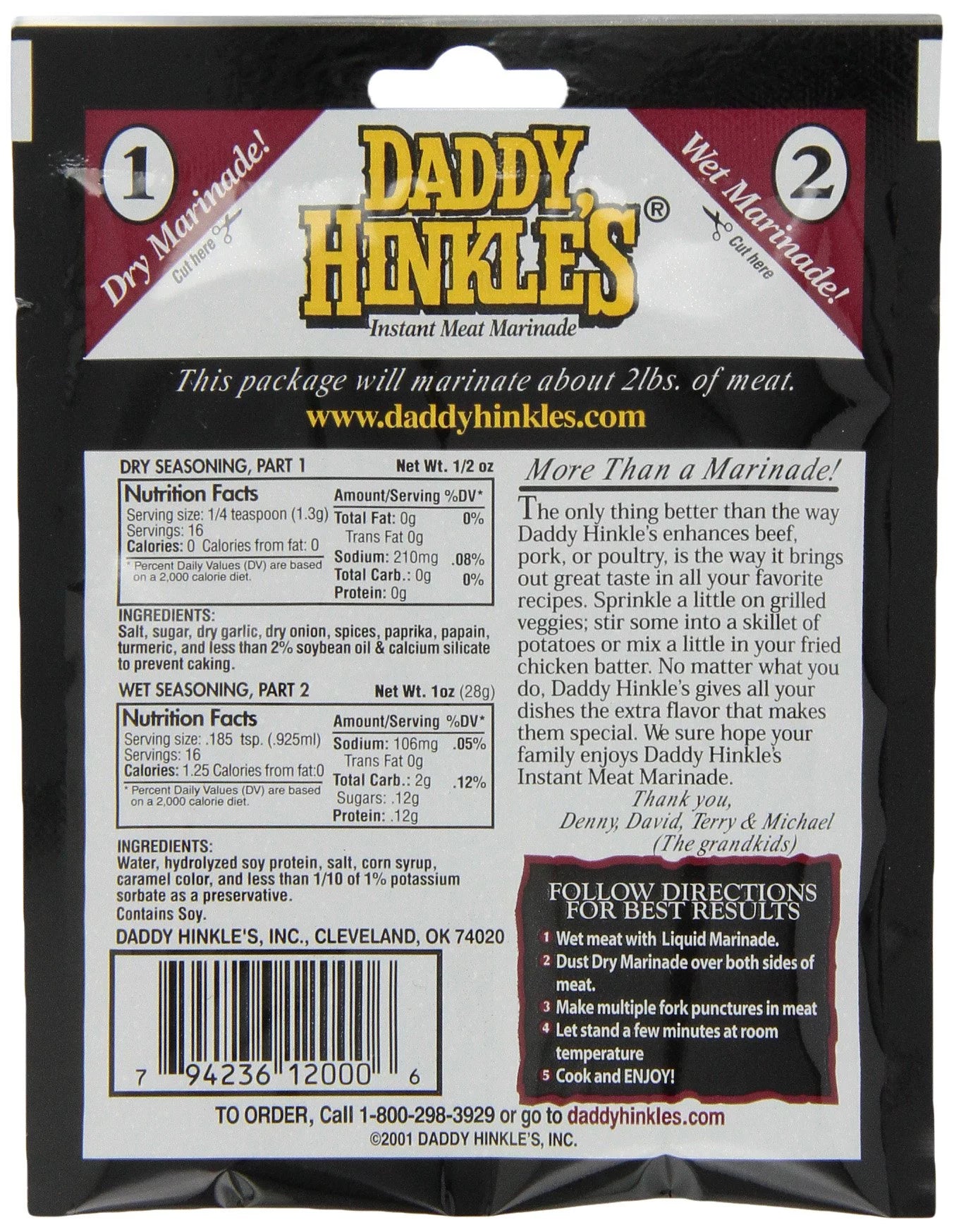 Instant Marinade Mix, 1.5 oz, Pack of 24 J534508