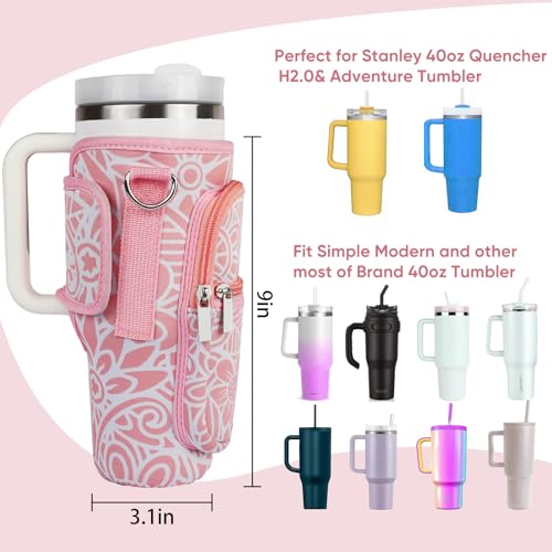 Water Bottle Holder Carrier Bag with Strap for Hiking Travelling Camping B31343