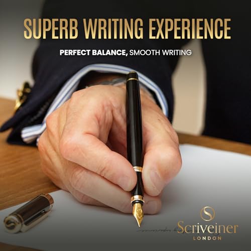 Luxury Fountain Pen with Chrome Finish, Medium Nib, Gift Set Z27727