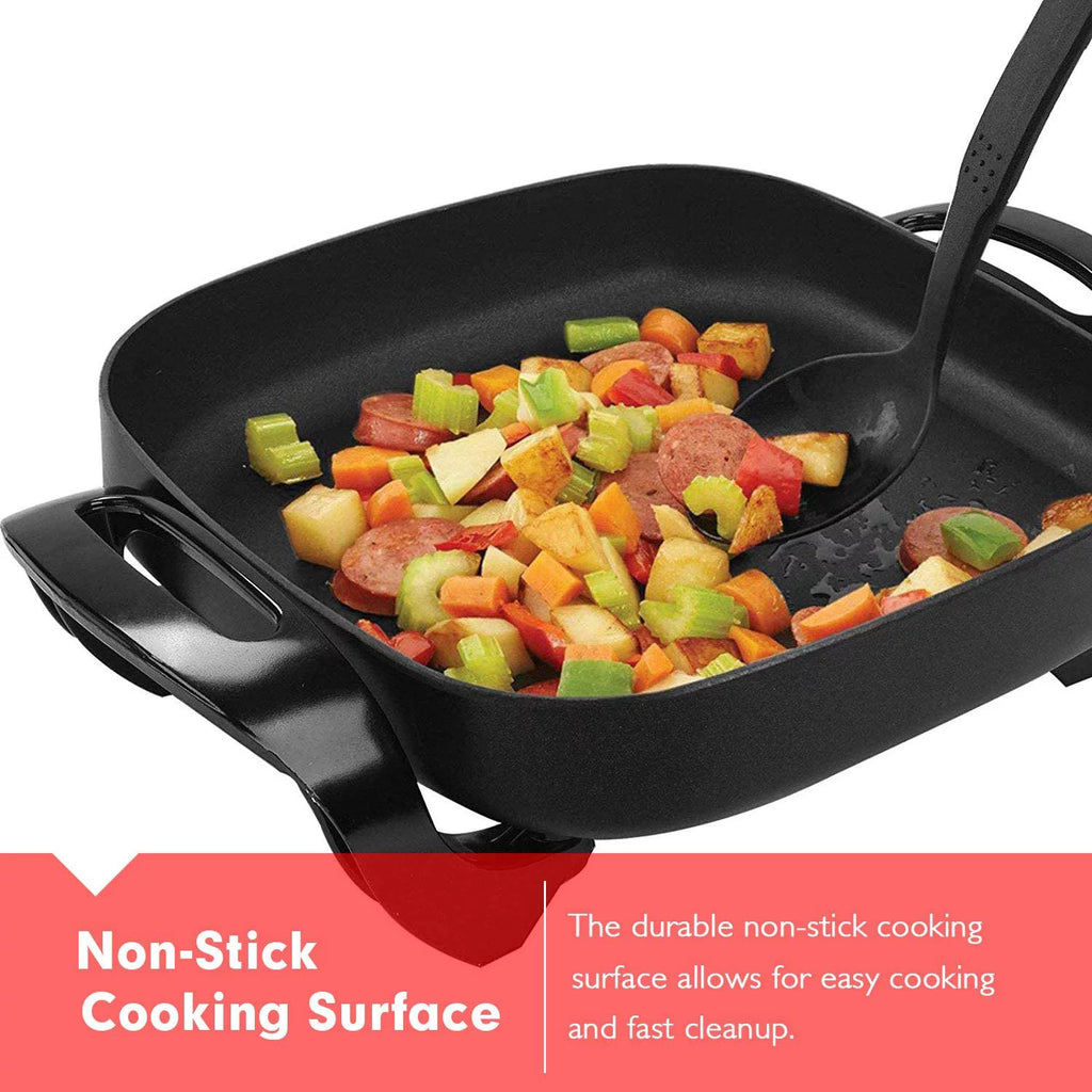 Nonstick Electric Skillet with Glass Lid, 12 Inch L84339