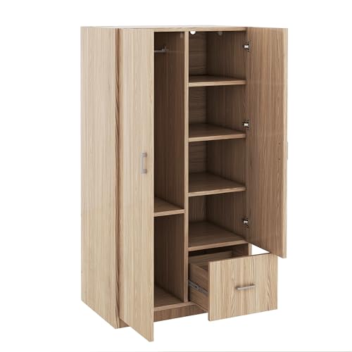 Wooden Armoire with Double Doors and Storage Drawer W3125