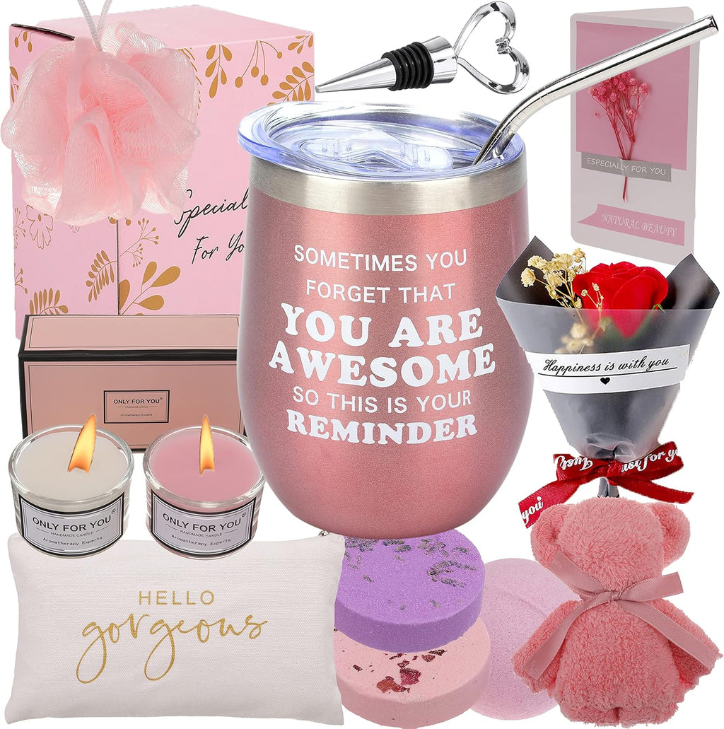 Birthday Gifts For Women, Relaxing Spa Gift Box Basket For Her Mom Sister Best Friend Unique Happy Birthday Bath Set Christmas Gift Ideas, Thank You Gifts for Women Who Have Everything