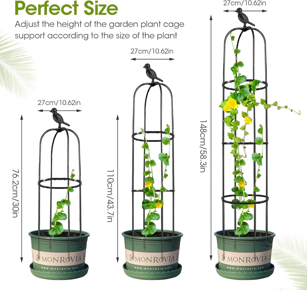 Garden Trellis for Climbing Plants Outdoor, 6ft Tall Plant Support U94727