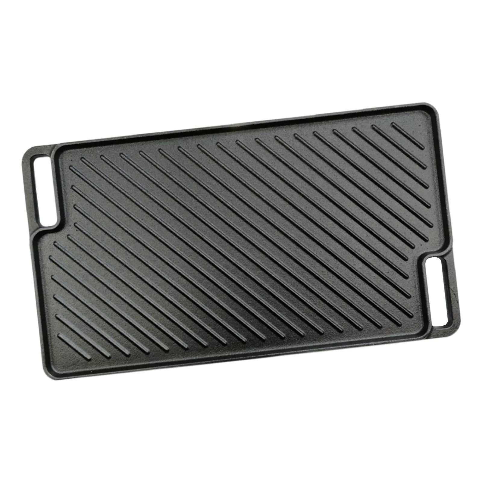 Reversible Cast Iron Griddle for Stovetop BBQ Q864399
