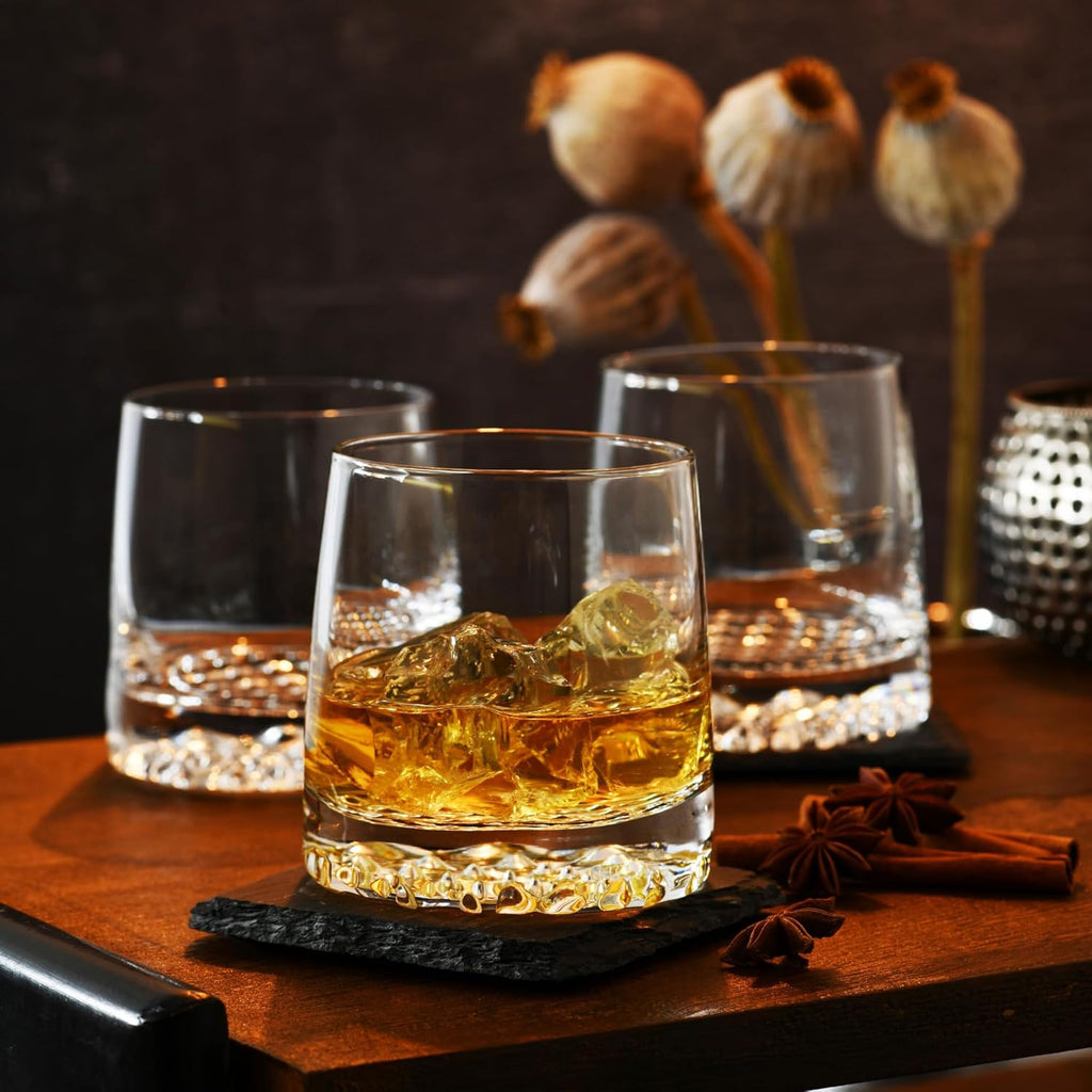 Whisky Glass Decanter Set with Crystal Carafe and 6 Glasses L8815