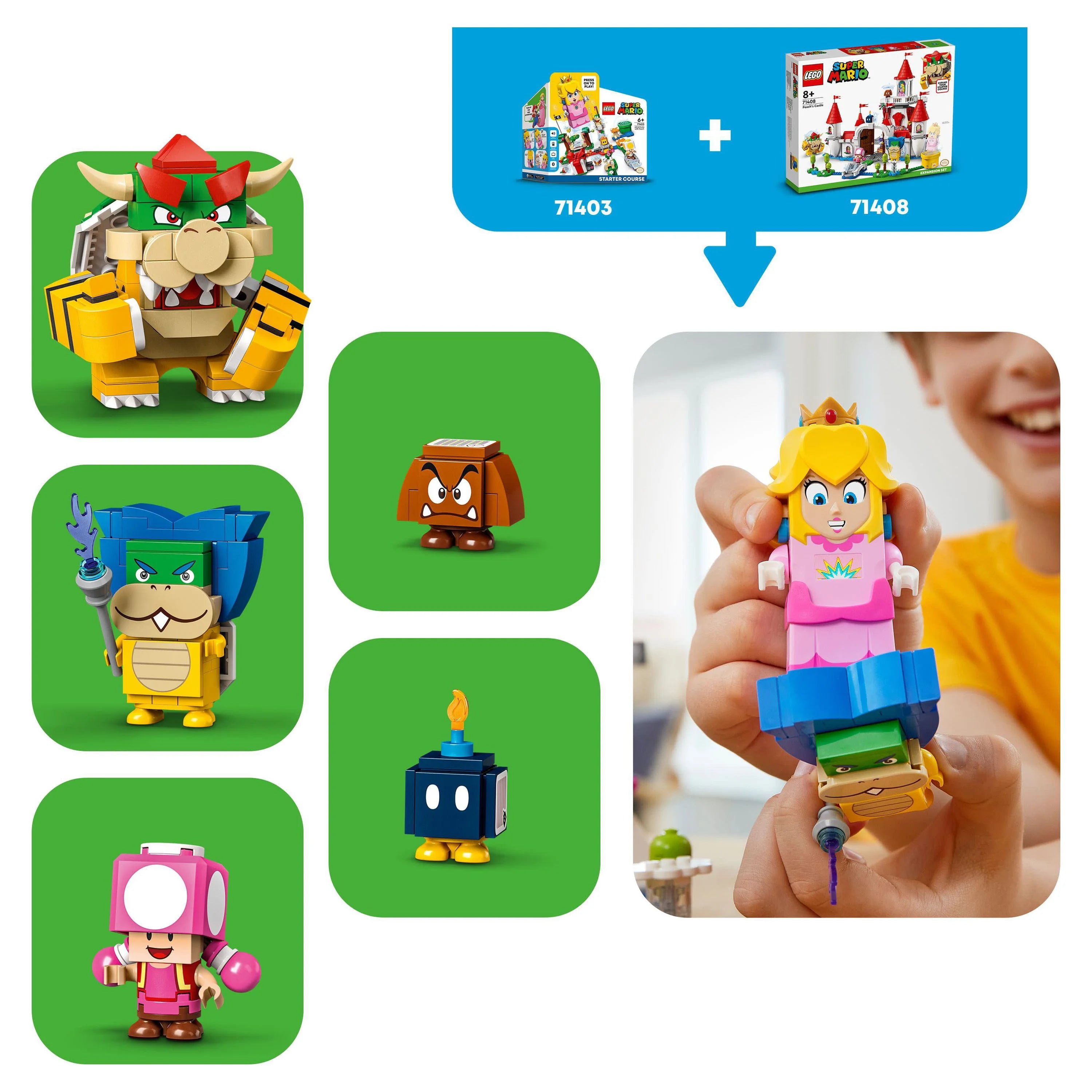 Peach’s Castle Expansion Set, Buildable Game Toy for Kids Aged 8 Plus D8566