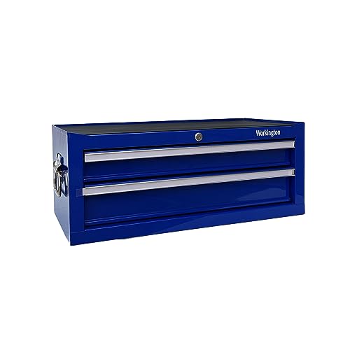 Industrial 2-Drawer Portable Metal Tool Chest, 26" Steel Storage Cabinet with Ball Bearing Slides U14884