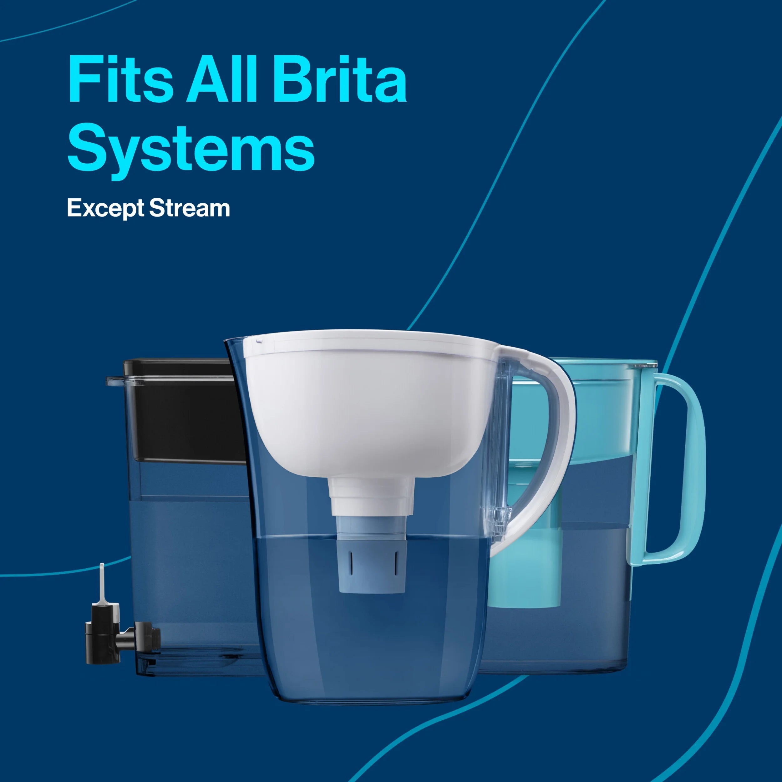 Large 10 Cup Water Filter Pitcher with 1 Elite Filter Z1832
