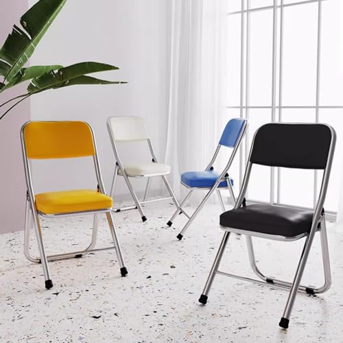 Folding Chairs with Padded Seats, Metal, Space Saving for Indoor Outdoor Use O657