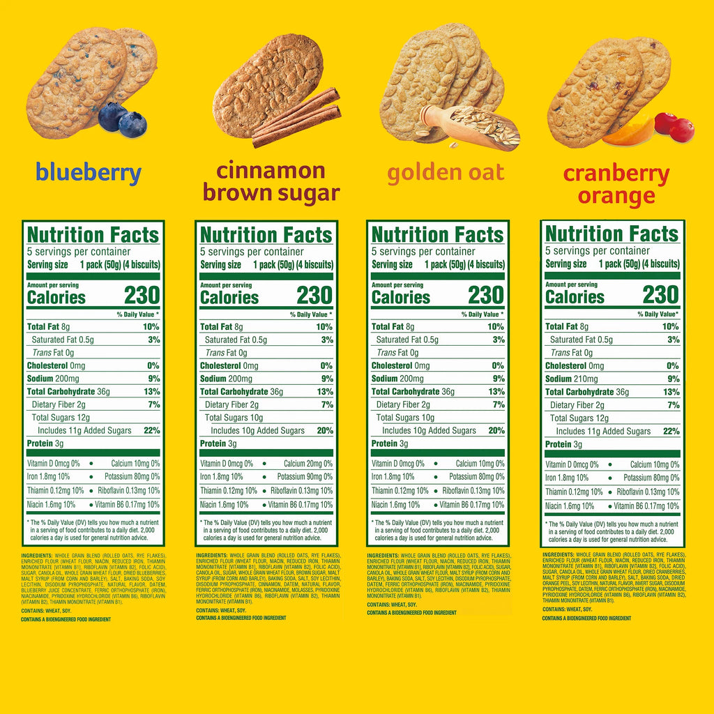 Breakfast Biscuits Variety Pack, 4 Flavors, 30 Packs Q93160