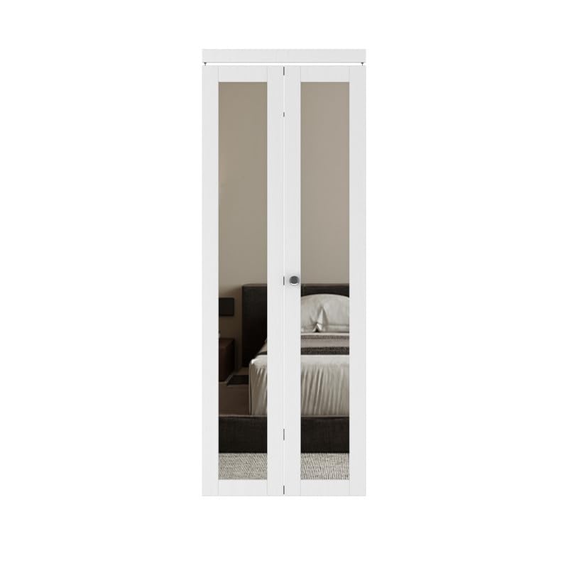 Mirrored Bi-Fold Door 30" x 80" with Hardware Kit P717