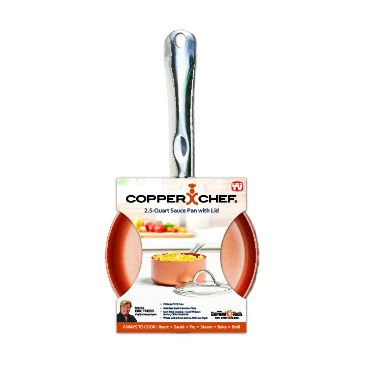 Nonstick Sauce Pan with Lid, 2.5 Quart M787