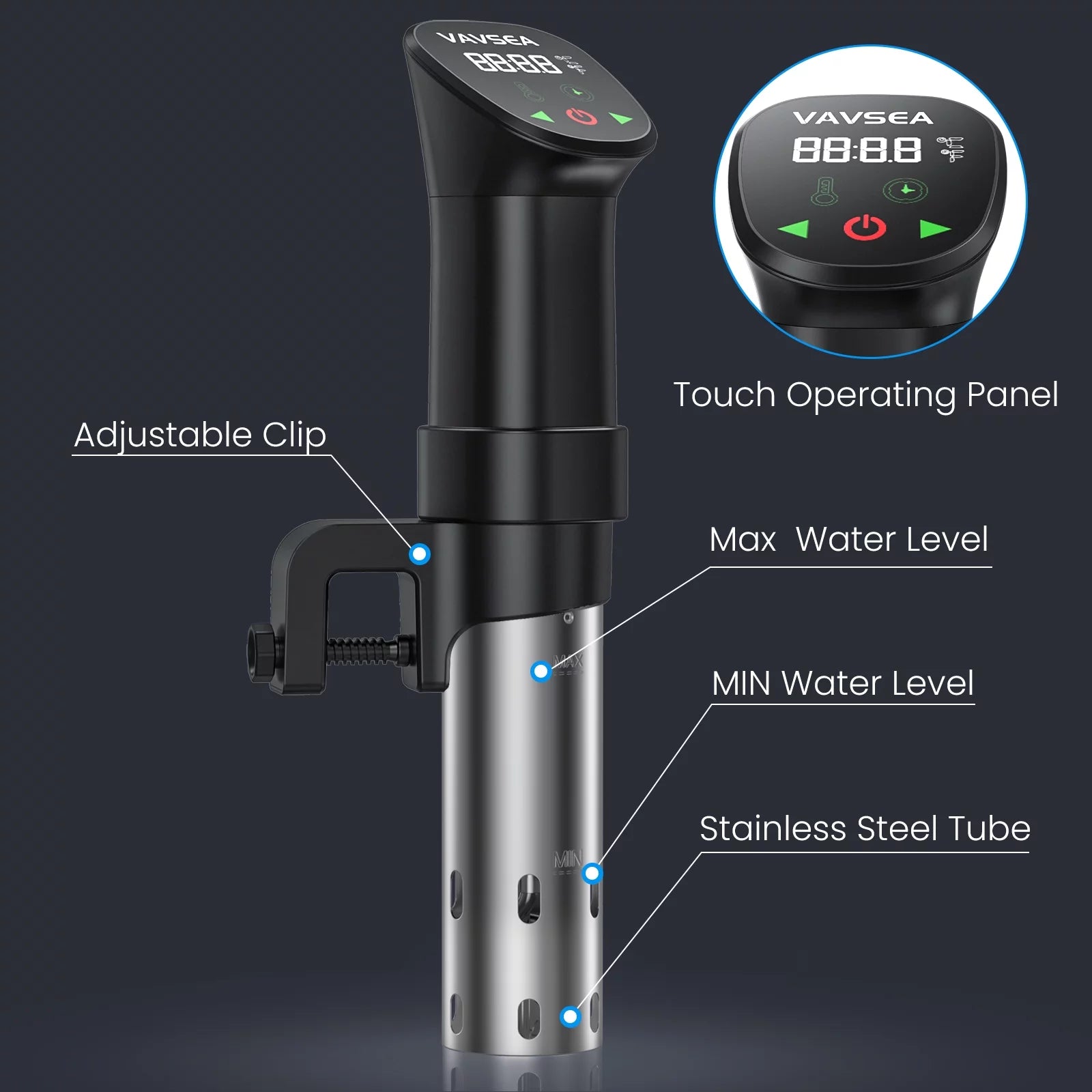 Sous Vide Machine, Precision Cooker with Digital Touch Screen S74181