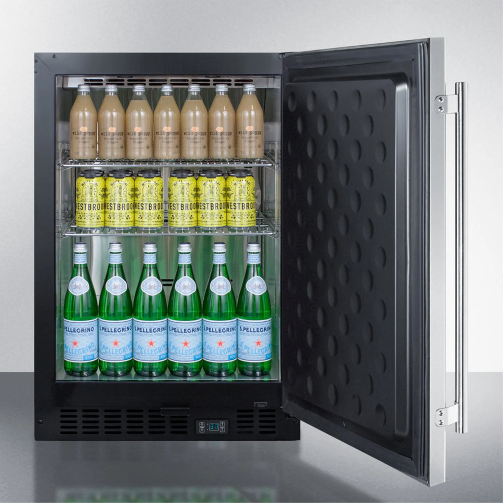 Undercounter commercial refrigerator with stainless steel interior V11256