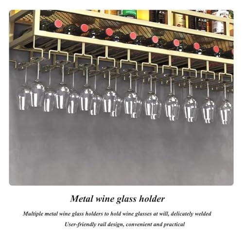 Floating Shelves with Wine Rack and LED Light E676617