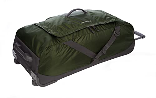 Rolling Duffel Bag with Telescoping Handle, Ripstop Polyester, 78L W611