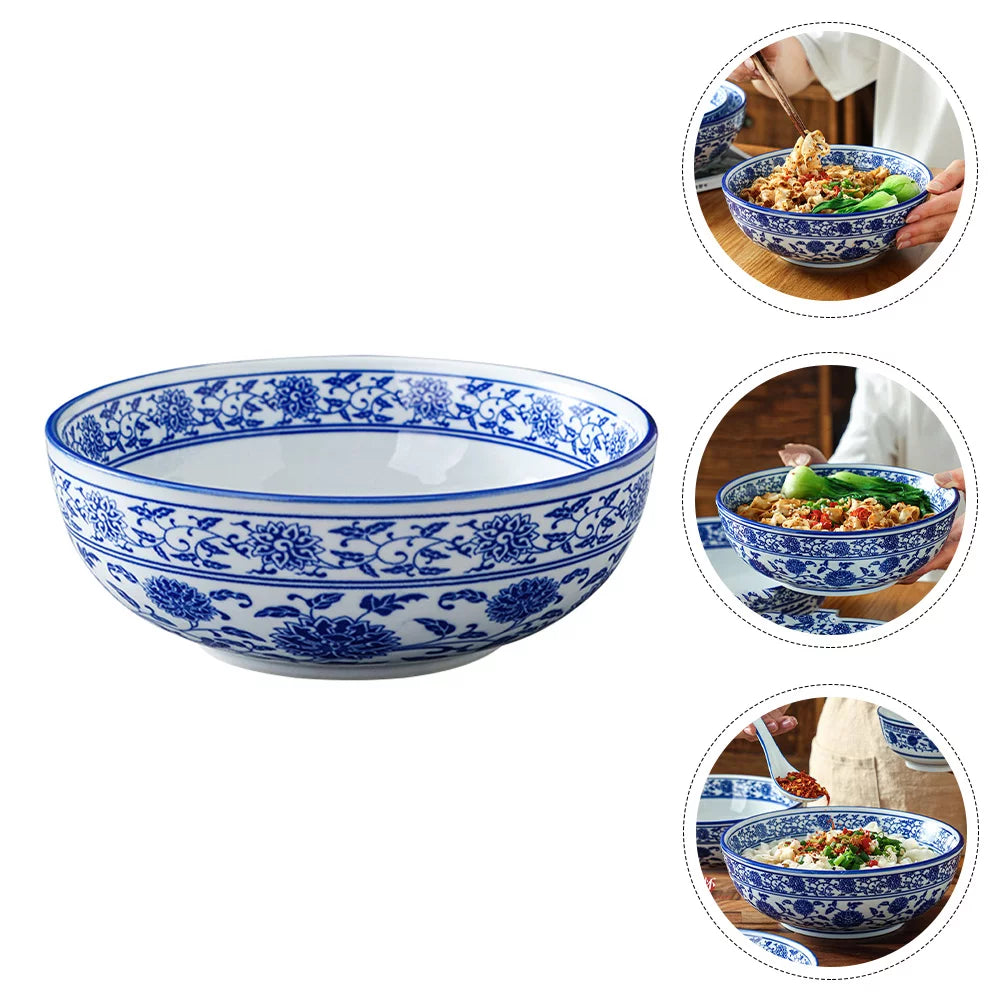 Blue and White Porcelain Ceramic Bowl H741