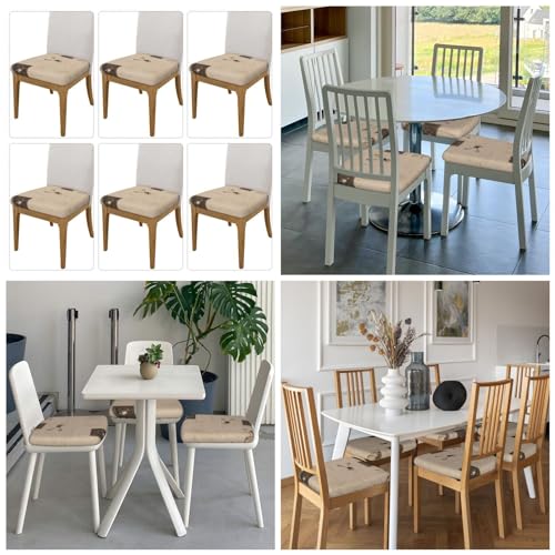 Stretch Dining Chair Seat Covers Set of 6, Washable Slipcovers F6893