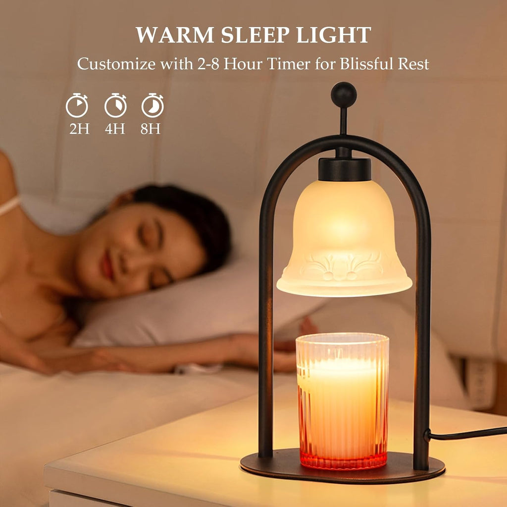Candle Warmer Lamp with Timer and 2 Bulbs for Jar Candles G4644